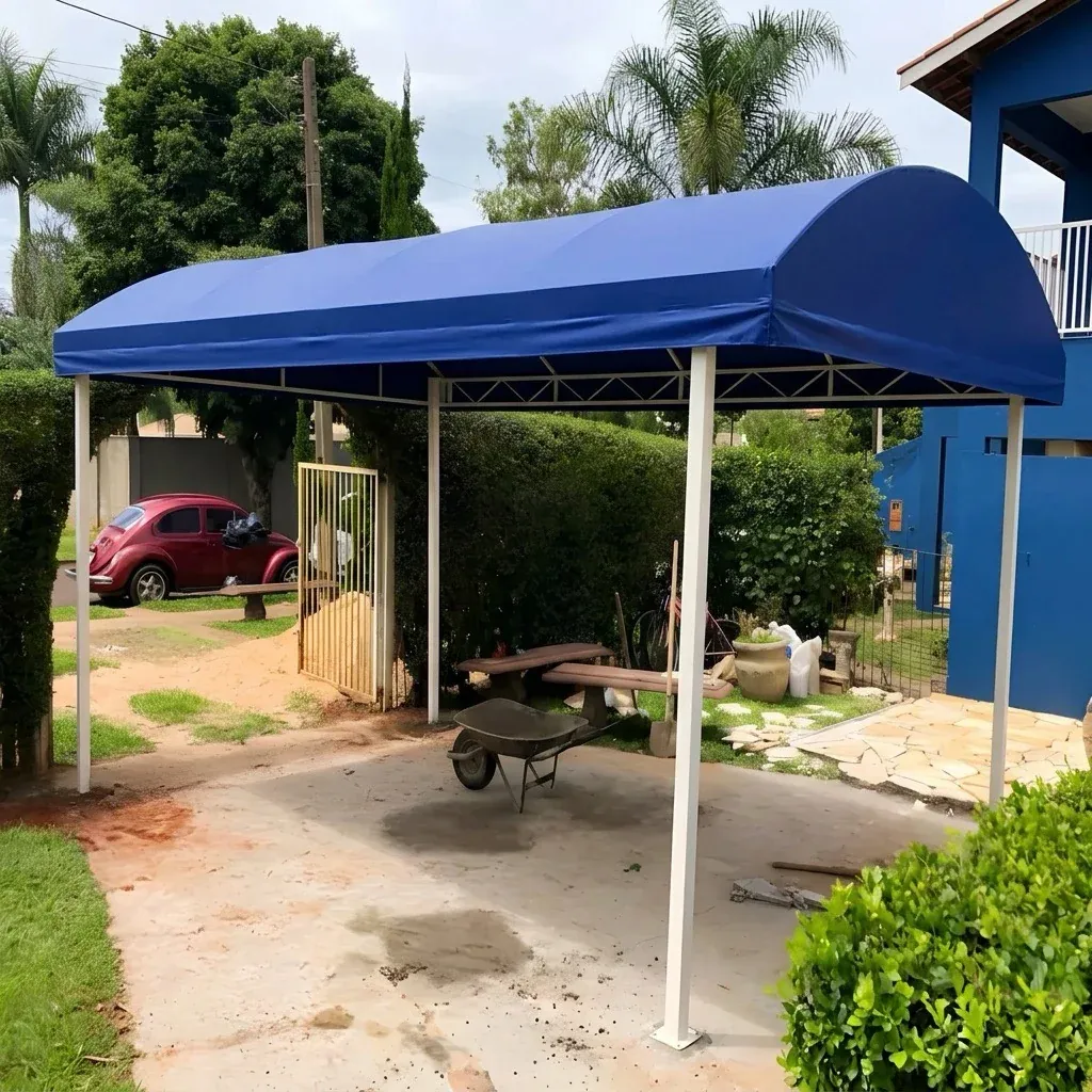 Cobertura Fixa de Lona PVC em ambiente externo